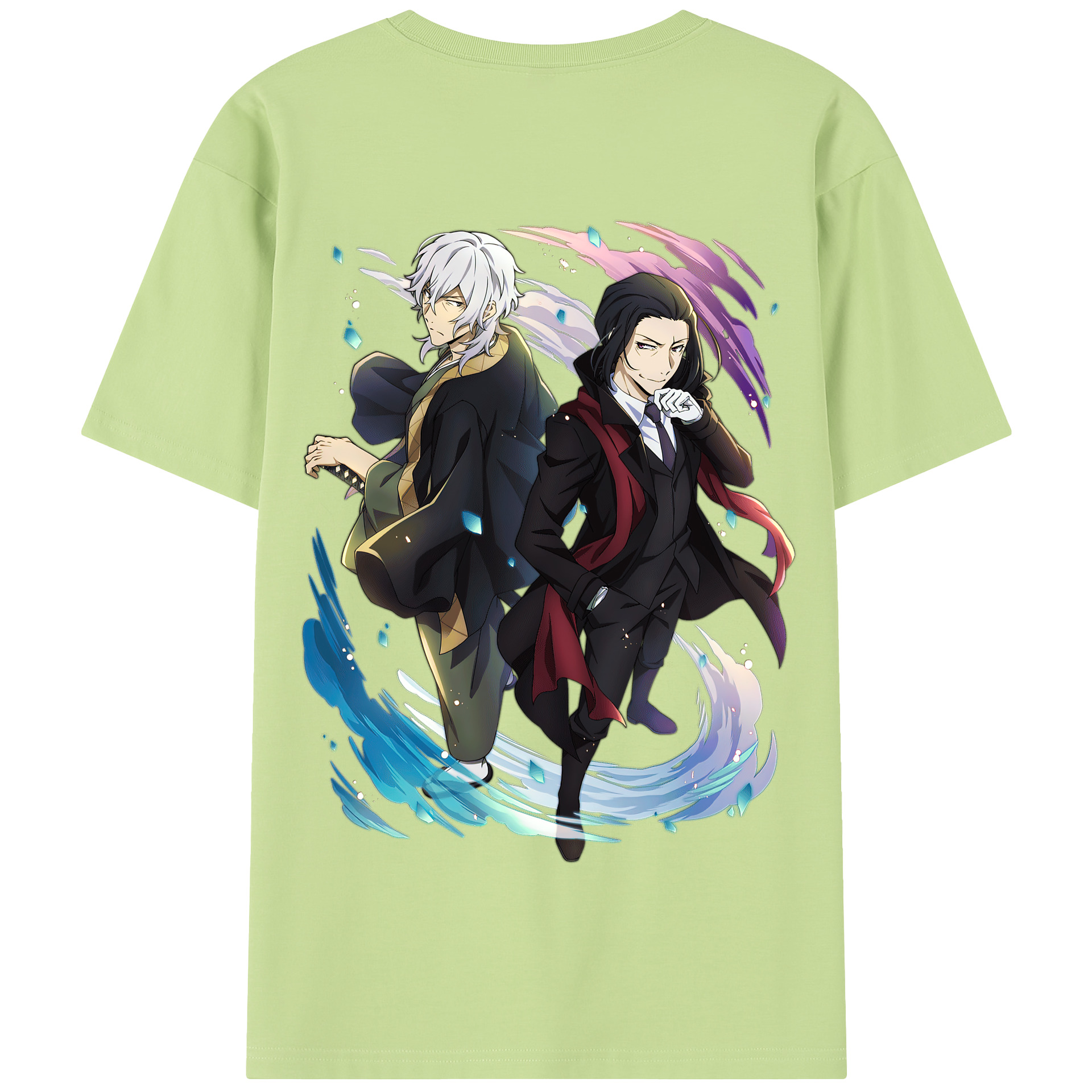 （画像用） 文豪ストレイドッグス Bungo Stray Dogs 綿100％半袖Tシャツ（背面プリント）